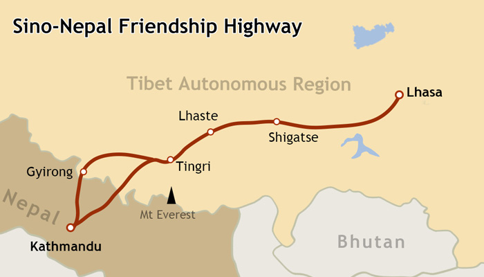 DRIVE TO BOARDER AND FURTHER RIDE TO KATHMANDU (285 KM, 7 hours)